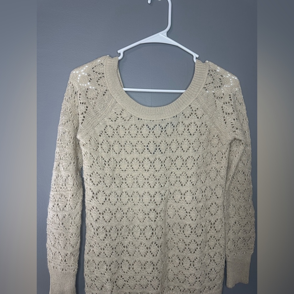 American Eagle outfitters Elegant Cream Women's Sweater - Picture 8 of 14